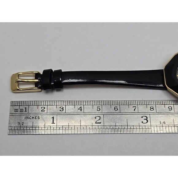 Jasper Conran Ladies Quartz Watch New Battery Faceted Octagon Glass Gold Tone - Picture 8 of 11